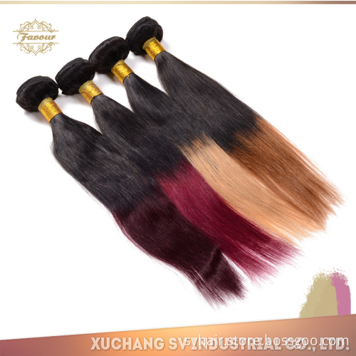 Unprocessed Peruvian Virgin Human Hair Weaves Ombre Hair Extensions Straight Aliexpress Hair In USA